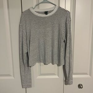 Wild Fable Striped crop long sleeve